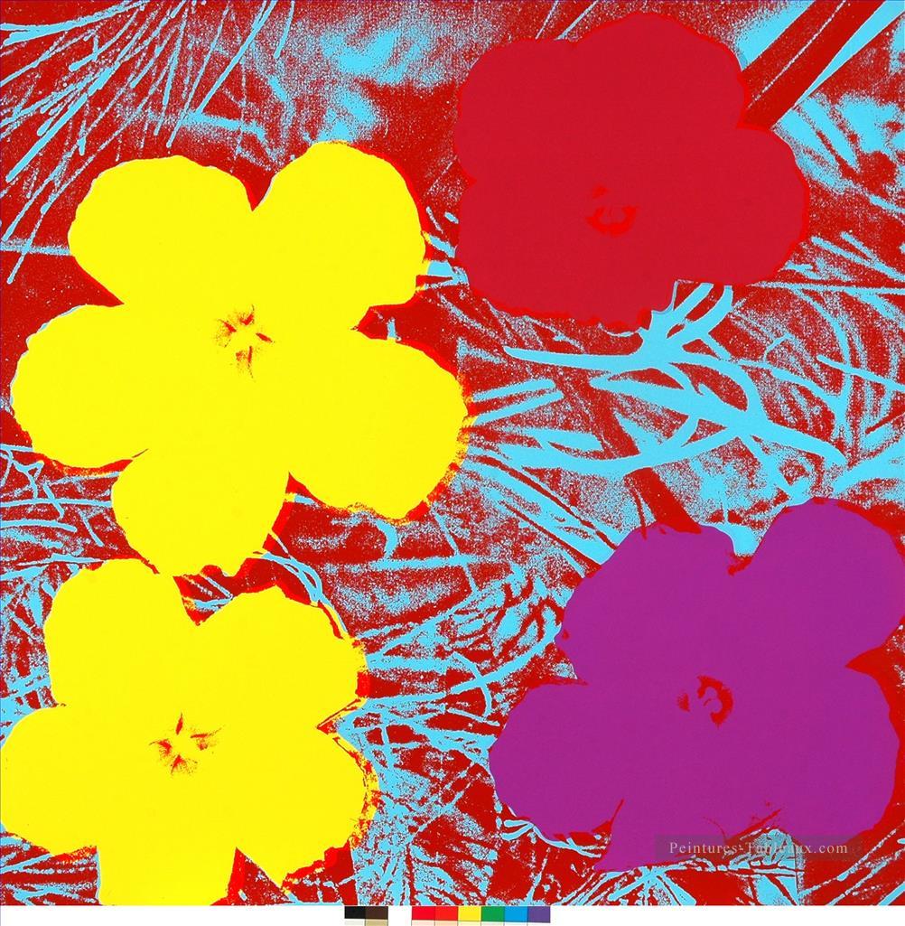 Flowers 5 Andy Warhol Oil Paintings